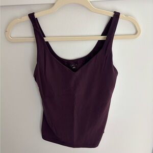 aerie V-Neck Tank Top in Deep Plum